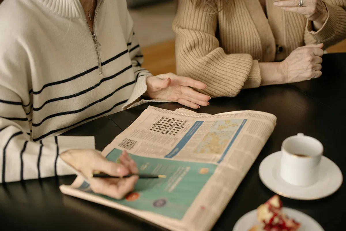 A crossword puzzle being challenging